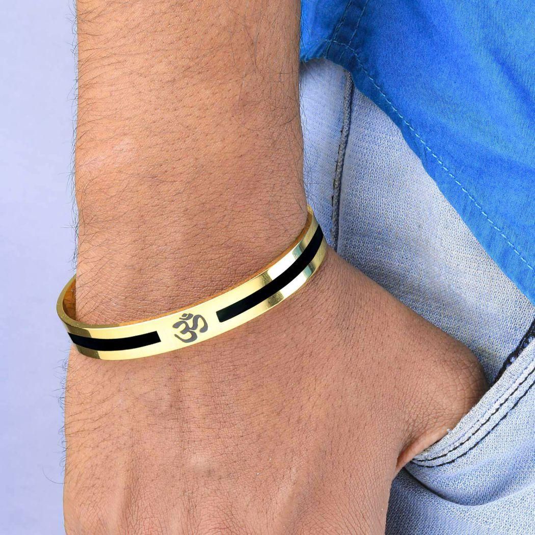 Adorable Gold Plated Mens Kada